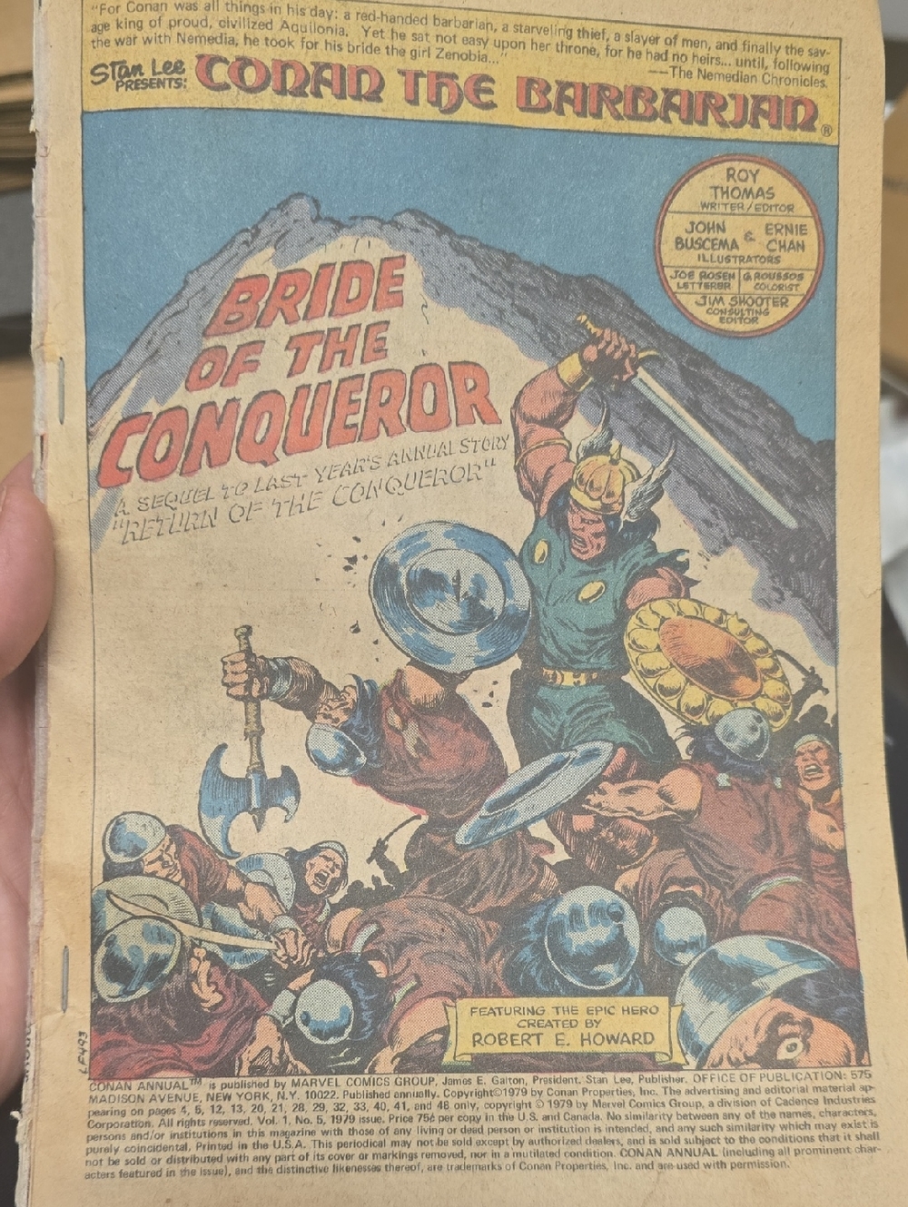 Conan The Barbarian 1970 Comic Book  Missing Front And Back Cover